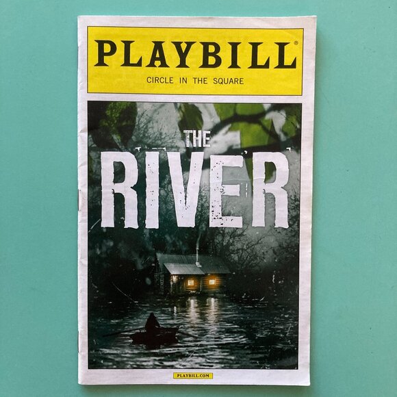 Color Playbill The River Hugh Jackman Laura Donnelly Cush Jumbo Jan 2015 Creased - Picture 1 of 6